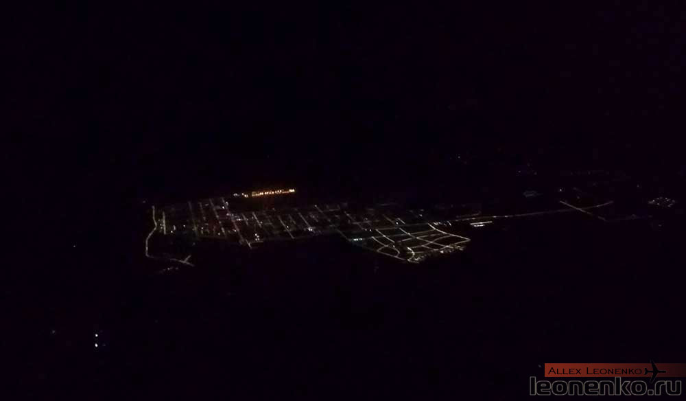 Ночной Китай с высоты 11 км.